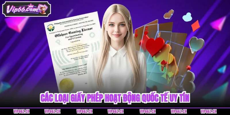 Các loại giấy phép hoạt động quốc tế uy tín